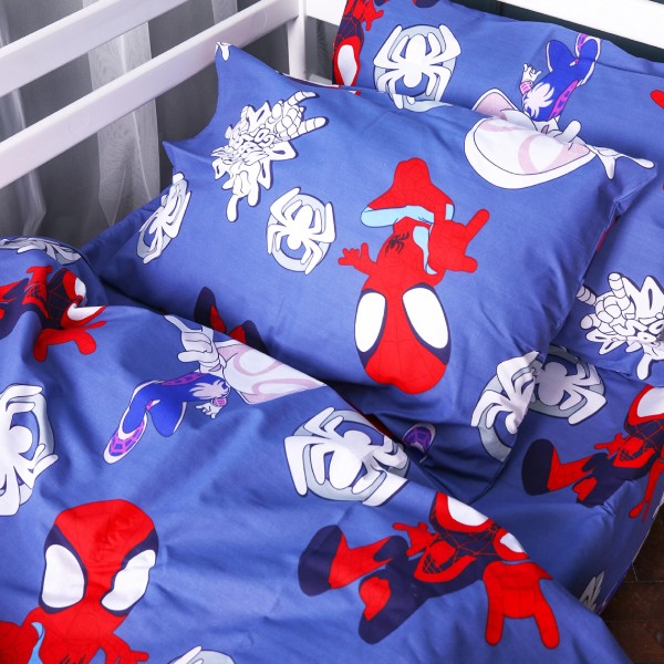 Фото - Простынь детская MirSon Бязь Kids Time 17-0789 Spider-Man 2 180x220 см (2200011397177)