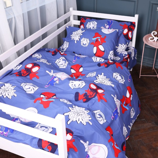 Фото - Простынь детская MirSon Бязь Kids Time 17-0789 Spider-Man 2 180x220 см (2200011397177)