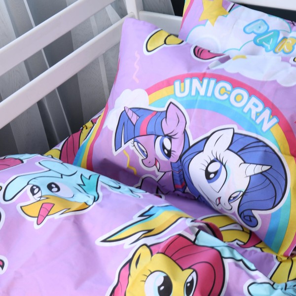 Фото - Простынь детская MirSon Бязь Kids Time 17-0793 My Little Pony 180x220 см (2200011428147)