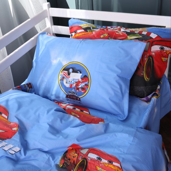 Фото - Простынь детская MirSon Бязь Kids Time 17-0798 McQueen Cars 180x220 см (2200011443140)