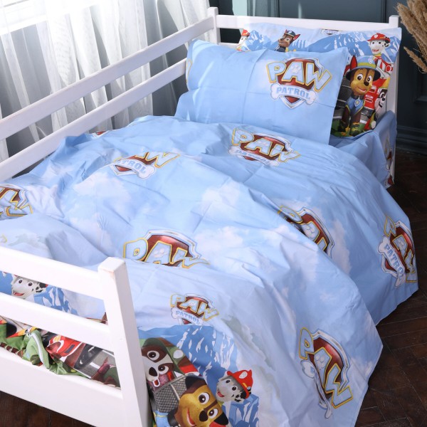 Фото - Простынь детская MirSon Бязь Kids Time 17-0800 Paw Patrol Adventure 180x220 см (2200011444642)