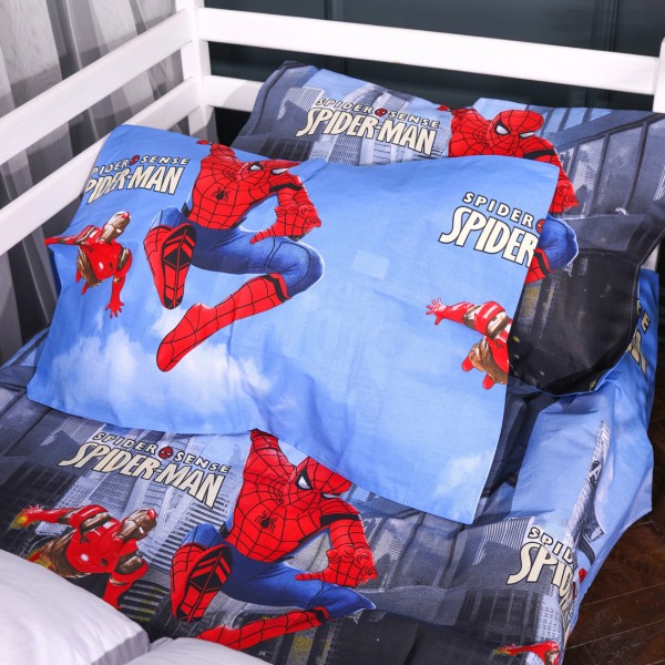 Фото - Комплект постільної білизни MirSon 175х210 см Kids Time 17-0891 Spider-Man City Wall Бязь (2200012390108)