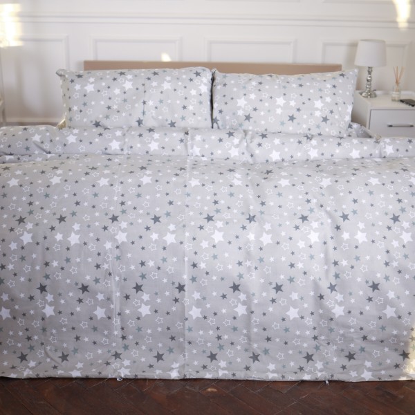 Фото - Комплект постельного белья MirSon King Size 220х240 см 17-0660 Gray Sky Ranforce Elite (2200009620638)