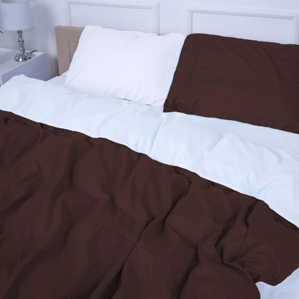 Фото - Комплект постільної білизни MirSon Oliana (18-0000 + 19-1230) Mikrosatin Premium Двусторонній 2x160x220 см (2200007246540)