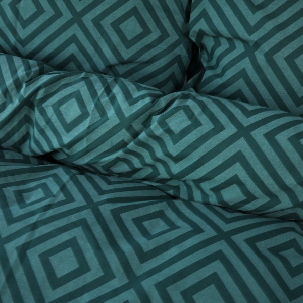 Фото - Комплект постельного белья MirSon Ranforce Elite 17-0622 Geometry Emerald 220х240 (2200008197568)