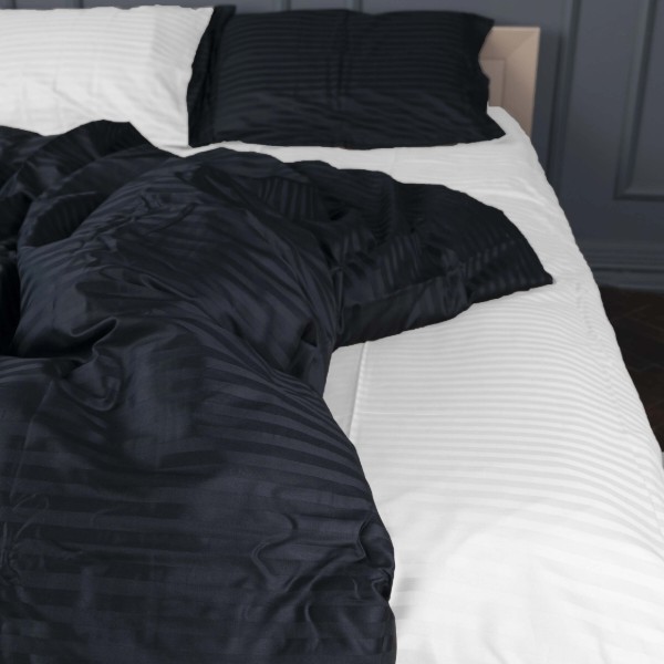Фото - Комплект постельного белья MirSon Satin Stripe 30-0021 +30-0001 Atanelly 160х220 см (2200005267479)
