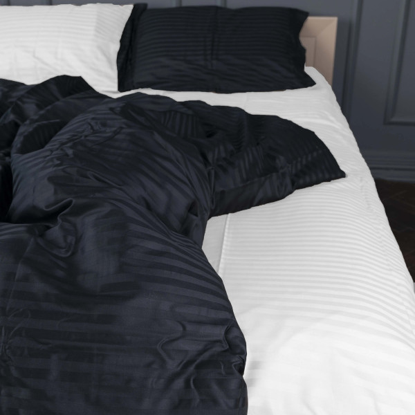 Фото - Комплект постельного белья MirSon Satin Stripe 30-0021 +30-0001 Atanelly 200х220 см (2200005267509)