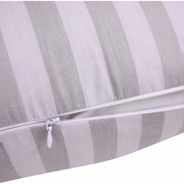 Фото - Подушка для будущих мам MirSon Г-образная №5004 Color Line 17-0600 Stripe White Gray 140x40x20 см (2200010969559)