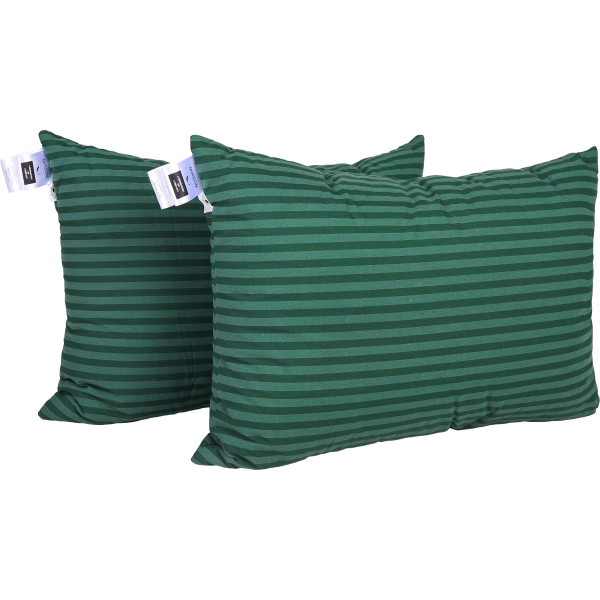 Фото - Подушка стандартная MirSon №0104 Сolor Fun Line 17-0612 Stripe Emerald Хлопок 50х70 (2200010864113)