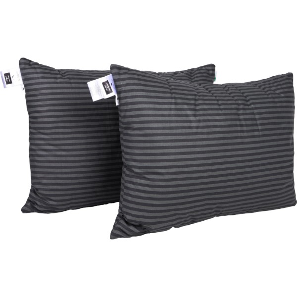 Фото - Подушка стандартная MirSon №0112 Сolor Fun Line 17-0611 Stripe Black Tencel 50х70 см (2200010863468)
