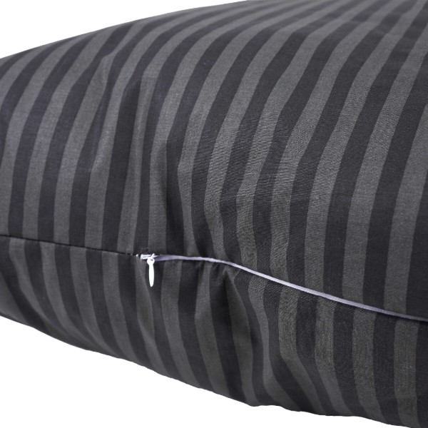 Фото - Подушка стандартная MirSon №0112 Сolor Fun Line 17-0611 Stripe Black Tencel 50х70 см (2200010863468)