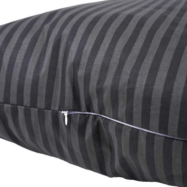 Фото - Подушка стандартна MirSon №0116 Сolor Fun Line 17-0611 Stripe Black з евкаліптовим волокном 50х70 (2200010864724)