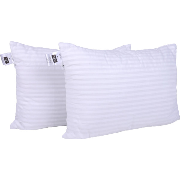 Фото - Подушка стандартна MirSon №0122 Сolor Fun Line 17-0605 Stripe White Бавовна 50х70 (2200010864212)