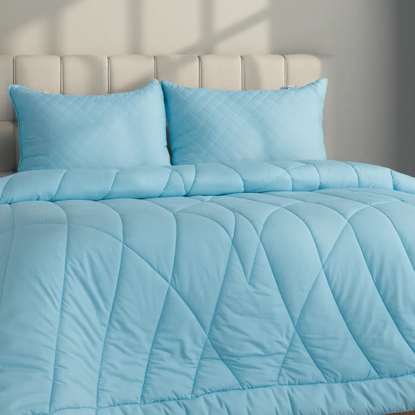 Фото - Ковдра демісезонна полуторна MirSon антиалергенна EcoSilk Premium Valentino 010 155х215 см (2200000005397)