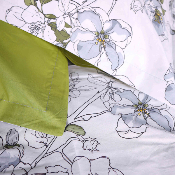 Фото - Комплект постельного белья MirSon 175х210 см 00-1 Olive Flowers Поплин (2200009699009)