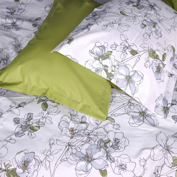 Фото - Комплект постельного белья MirSon 175х210 см 00-1 Olive Flowers Поплин (2200009699009)