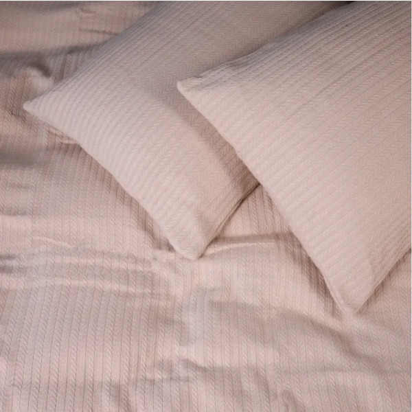 Фото - Комплект постельного белья MirSon 175х210 см №10-03 Arrowline Cream Пике (2200010671308)