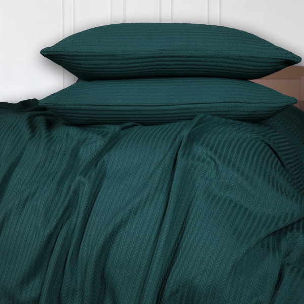 Фото - Комплект постельного белья MirSon 175х210 см №10-05 Arrowline Emerald Пике (2200010671469)