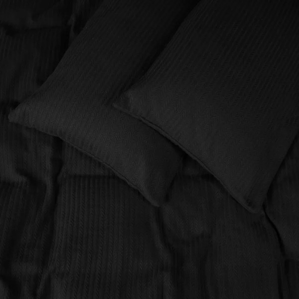 Фото - Комплект постельного белья MirSon 175х210 см №10-06 Arrowline Black Пике (2200010671544)