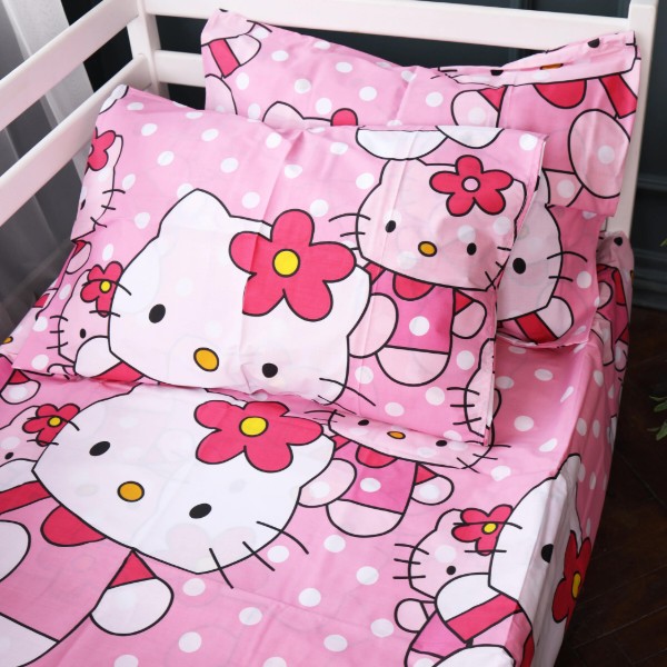 Фото - Комплект постельного белья MirSon King Size 220х240 см Kids Time 17-0864 Hello Kitty Pink Бязь (2200011863184)