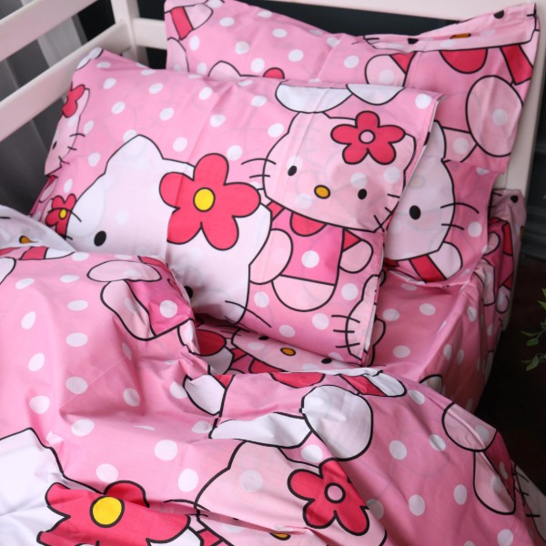 Фото - Комплект постельного белья MirSon King Size 220х240 см Kids Time 17-0864 Hello Kitty Pink Бязь (2200011863184)