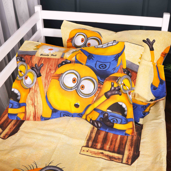 Фото - Комплект постільної білизни MirSon King Size 220х240 см 17-0899 Minions Fun Бязь (2200012395912)