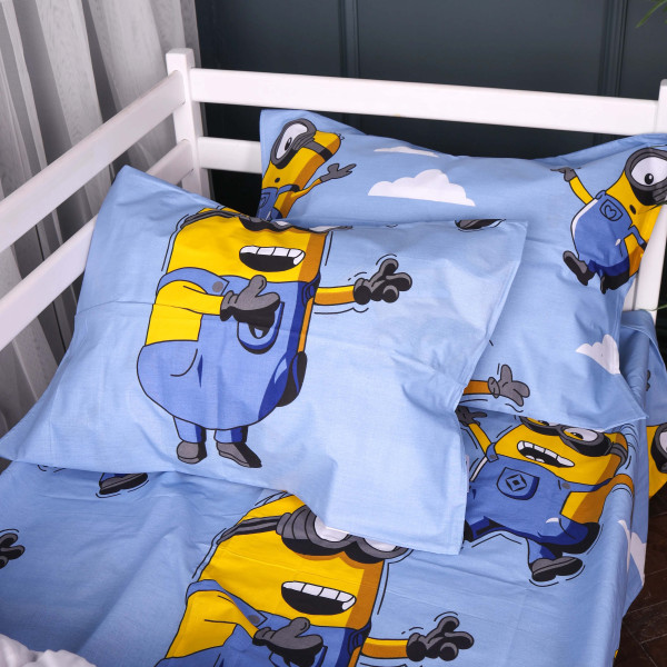 Фото - Комплект постельного белья MirSon King Size 220х240 см 17-0900 Minions Happy Бязь (2200012396667)