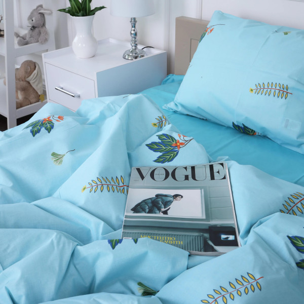 Фото - Комплект постільної білизни MirSon 143х210 см Ranforce Elite 17-4736 Green leaves (2200008926427)