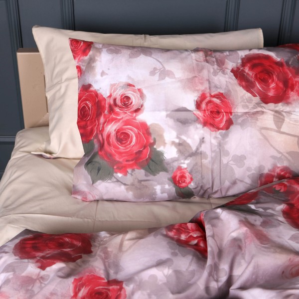 Фото - Комплект постельного белья MirSon King Size 220х240 см 22-1438 Royal Red Roses (2200012405567)