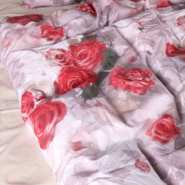 Фото - Комплект постельного белья MirSon King Size 220х240 см 22-1438 Royal Red Roses (2200012405567)