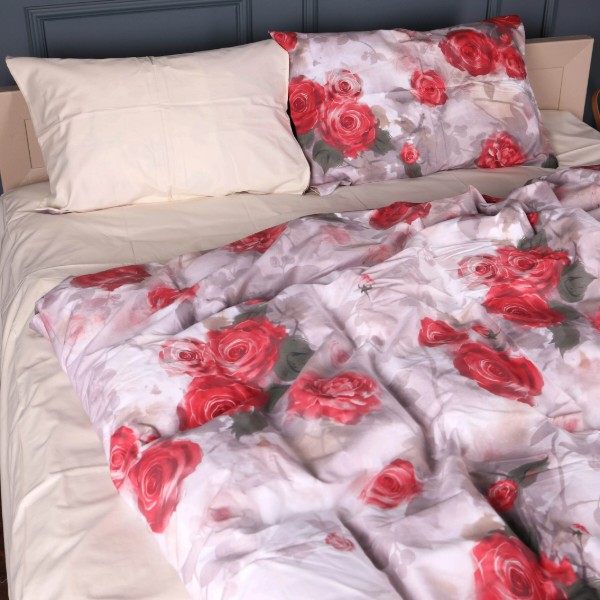Фото - Комплект постельного белья MirSon King Size 220х240 см 22-1438 Royal Red Roses (2200012405567)