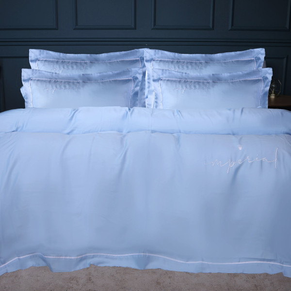Фото - Комплект постельного белья MirSon King Size 220х240 см Imperial Tencel №04 Blue (2200010754285)
