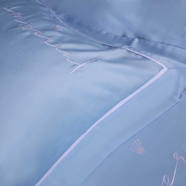 Фото - Комплект постельного белья MirSon King Size 220х240 см Imperial Tencel №04 Blue (2200010754285)