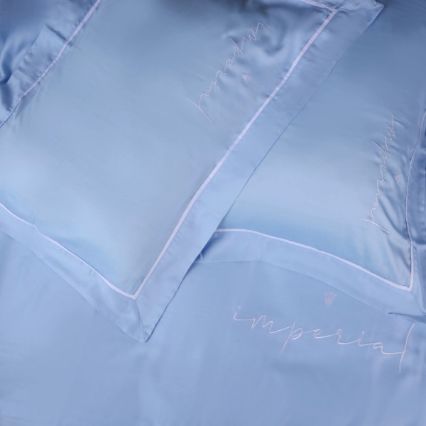 Фото - Комплект постельного белья MirSon 143х210 см Imperial Tencel №04 Blue (2200010754261)