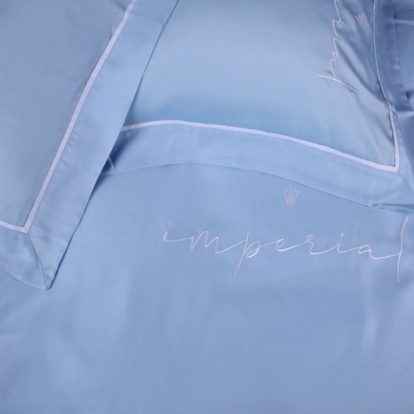 Фото - Комплект постельного белья MirSon 175х210 см Imperial Tencel №04 Blue (2200010754292)