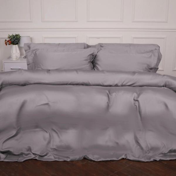 Фото - Комплект постільної білизни MirSon 143х210 см Imperial Tencel №06 Gray (2200010755237)