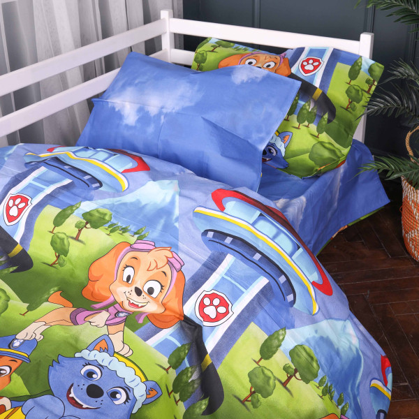 Фото - Комплект постільної білизни MirSon King Size 220х240 см Kids Time 17-0885 Paw Patrol Friends Бязь (2200012385654)