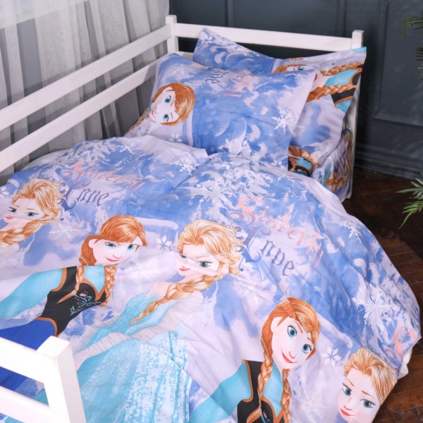 Фото - Комплект постельного белья MirSon 143х210 см Kids Time 17-0893 Frozen Elsa  and  Anna Бязь (2200012391594)