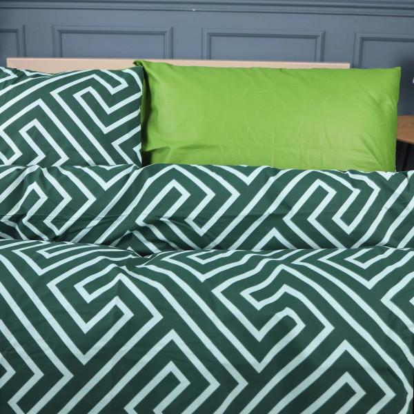 Фото - Комплект постільної білизни MirSon 175x210 см Ranforce Elite 17-0632 Diamond Emerald Ранфорс (2200008466299)