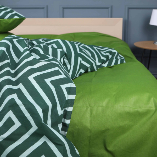 Фото - Комплект постільної білизни MirSon 175x210 см Ranforce Elite 17-0632 Diamond Emerald Ранфорс (2200008466299)