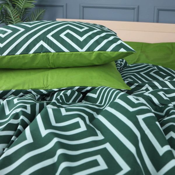 Фото - Комплект постільної білизни MirSon 175x210 см Ranforce Elite 17-0632 Diamond Emerald Ранфорс (2200008466299)