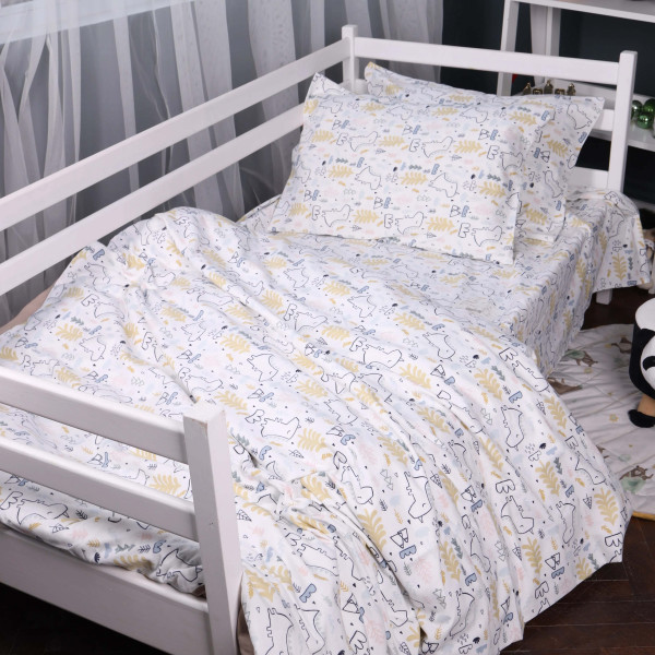 Фото - Комплект постільної білизни MirSon 143x210 см 011 Dino Фланель (2200009654572)