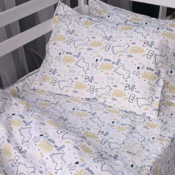 Фото - Комплект постільної білизни MirSon 143x210 см 011 Dino Фланель (2200009654572)