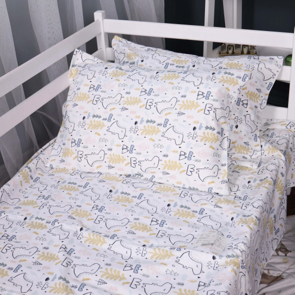 Фото - Комплект постільної білизни MirSon 143x210 см 011 Dino Фланель (2200009654572)