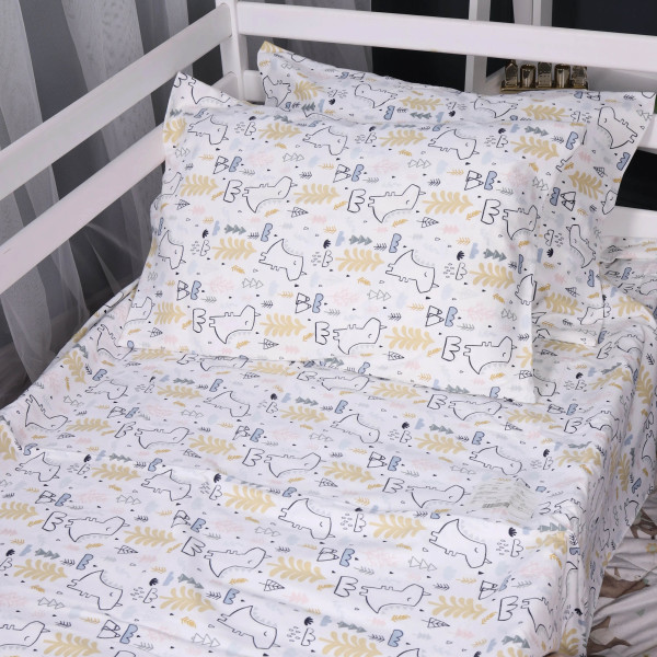 Фото - Комплект постільної білизни MirSon 143x210 см 011 Dino Фланель (2200009654572)