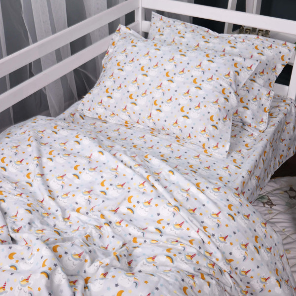 Фото - Комплект постільної білизни MirSon 175x210 см 018 Unicorn Фланель (2200009656057)