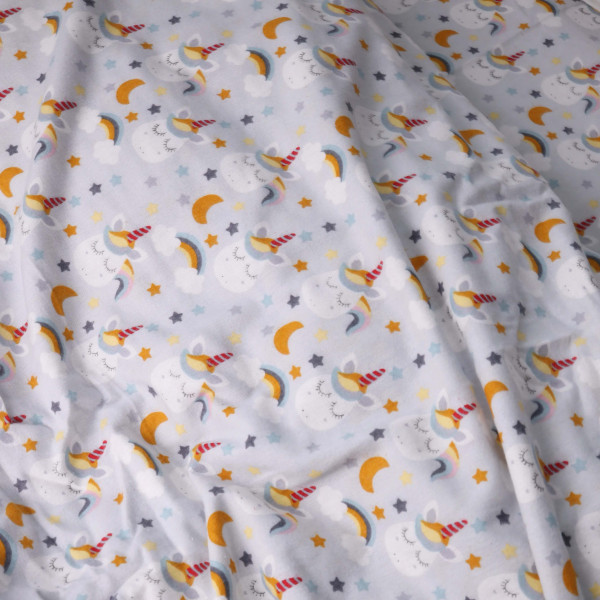 Фото - Комплект постільної білизни MirSon 175x210 см 018 Unicorn Фланель (2200009656057)