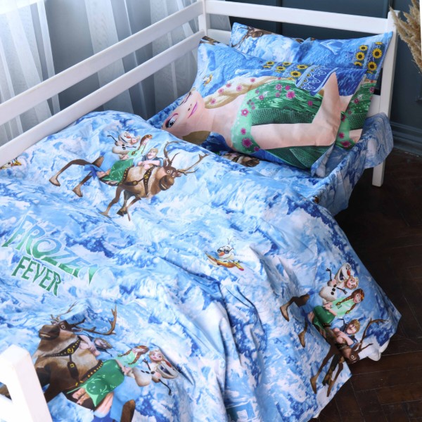 Фото - Комплект постільної білизни MirSon 175x210 см Kids Time 17-0792 Frozen blue Бязь (2200011427300)