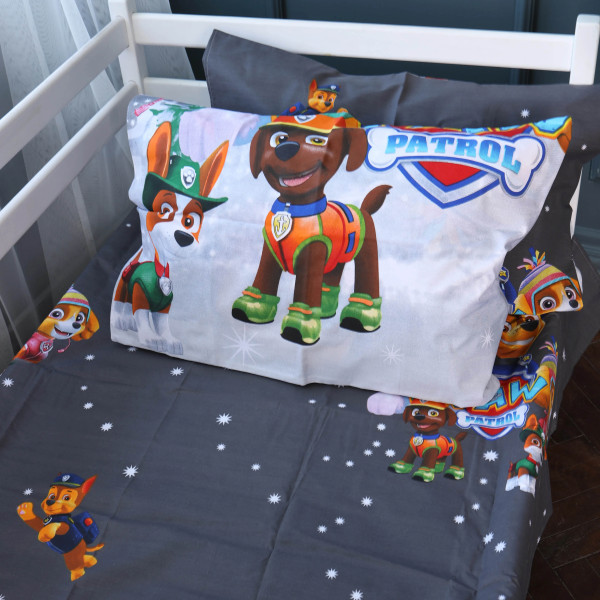 Фото - Комплект постельного белья MirSon 175x210 см 17-0795 Paw Patrol Winter gray Бязь (2200011429052)