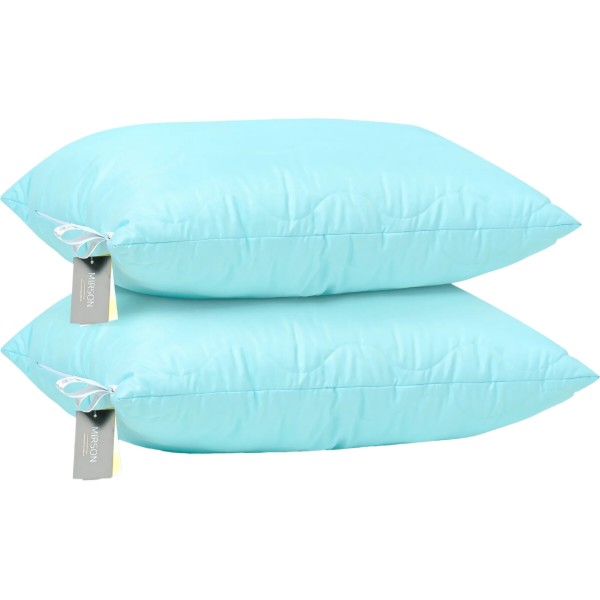 Фото - Подушка стандартна MirSon бавовняна №1625 Eco Light Blue (2200002647342)